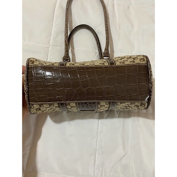 Liz Claiborne Monogram Brown Small Purse, Beige Lining Very G Cond - Picture 15 of 16